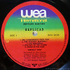 Tubeway Army - Replicas IL LP side A label v1